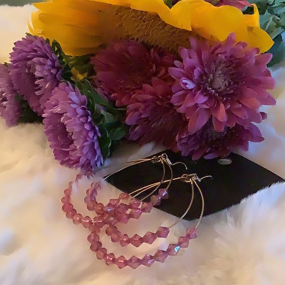 Purple Bead Earrings